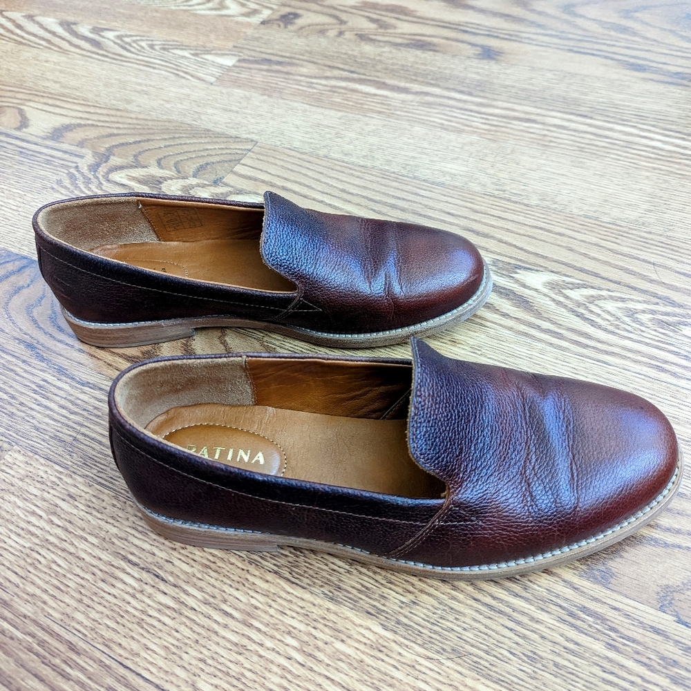 Portland Leather Goods Patina round toe loafer flats